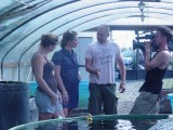 Ed, Tracy and Chele Stewart at Springbrook Koi far