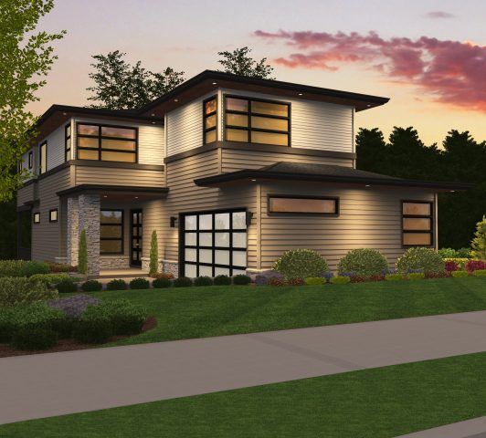 Oswego 3 contemporary house plan